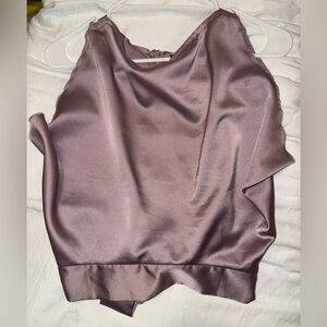 Mauve Satin Women's Top